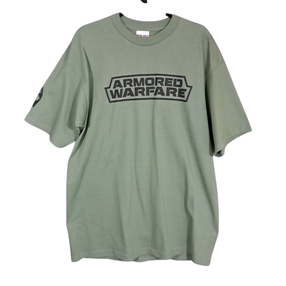 Armored Warfare T Shirt Mens XL Video Game Gaming Miliary‎ USA Made Heavy Weight